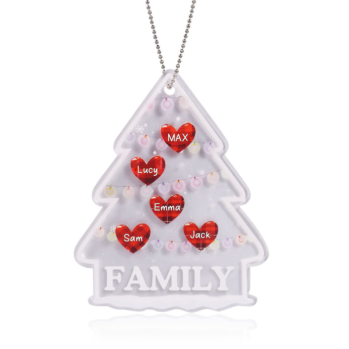 Personalised Heart Christmas Tree Ornament - handmade
