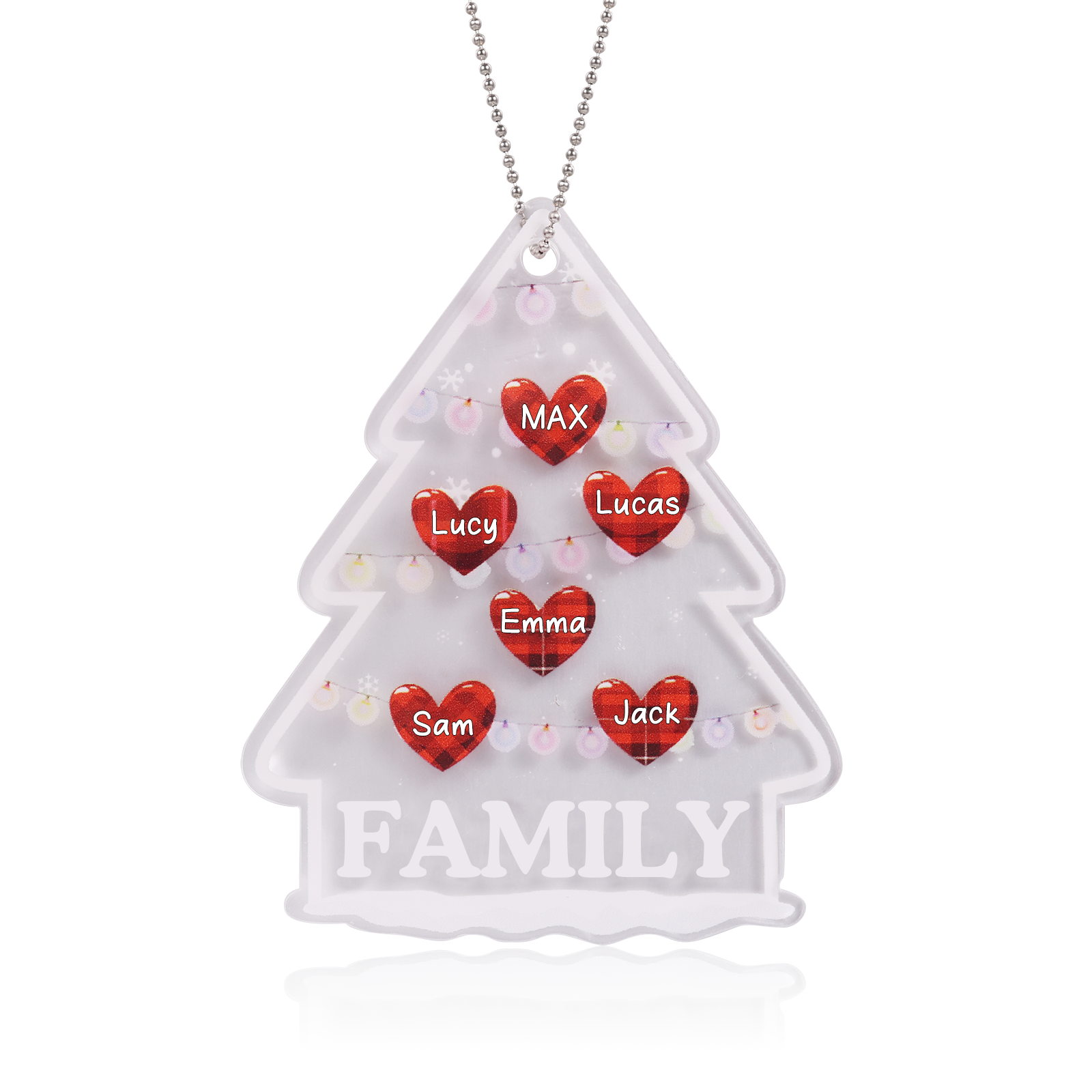 Personalised Heart Christmas Tree Ornament - handmade