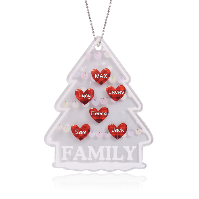 Personalised Heart Christmas Tree Ornament - handmade