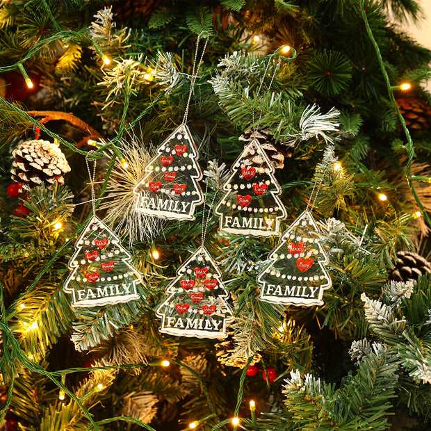 Personalised Heart Christmas Tree Ornament - handmade