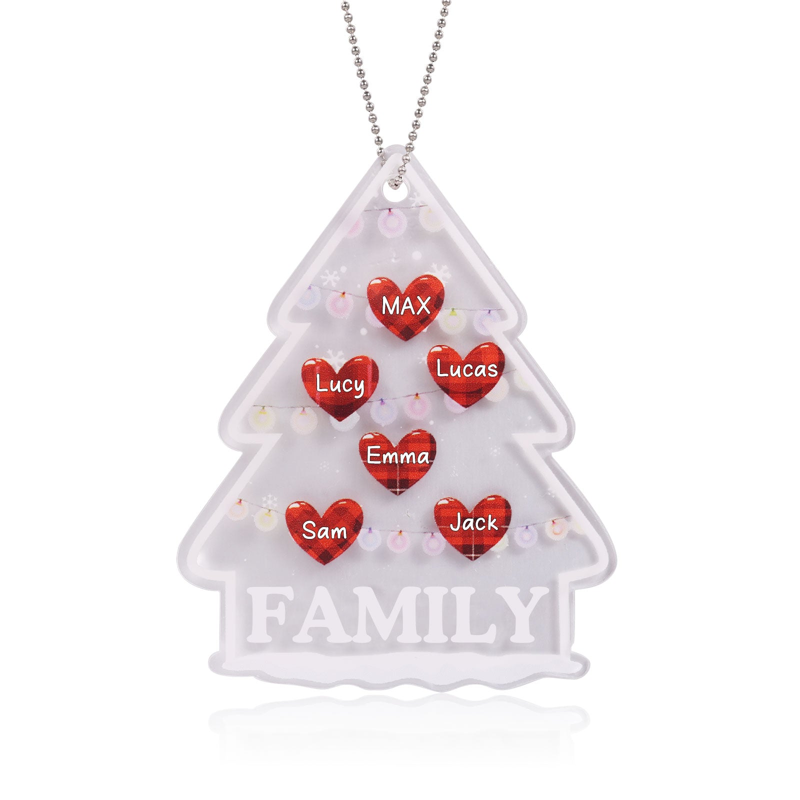 Personalised Heart Christmas Tree Ornament - handmade