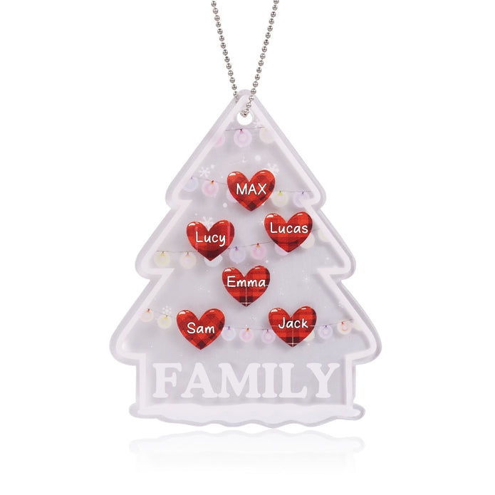Personalised Heart Christmas Tree Ornament - handmade