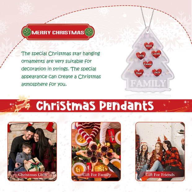 Personalised Heart Christmas Tree Ornament - handmade