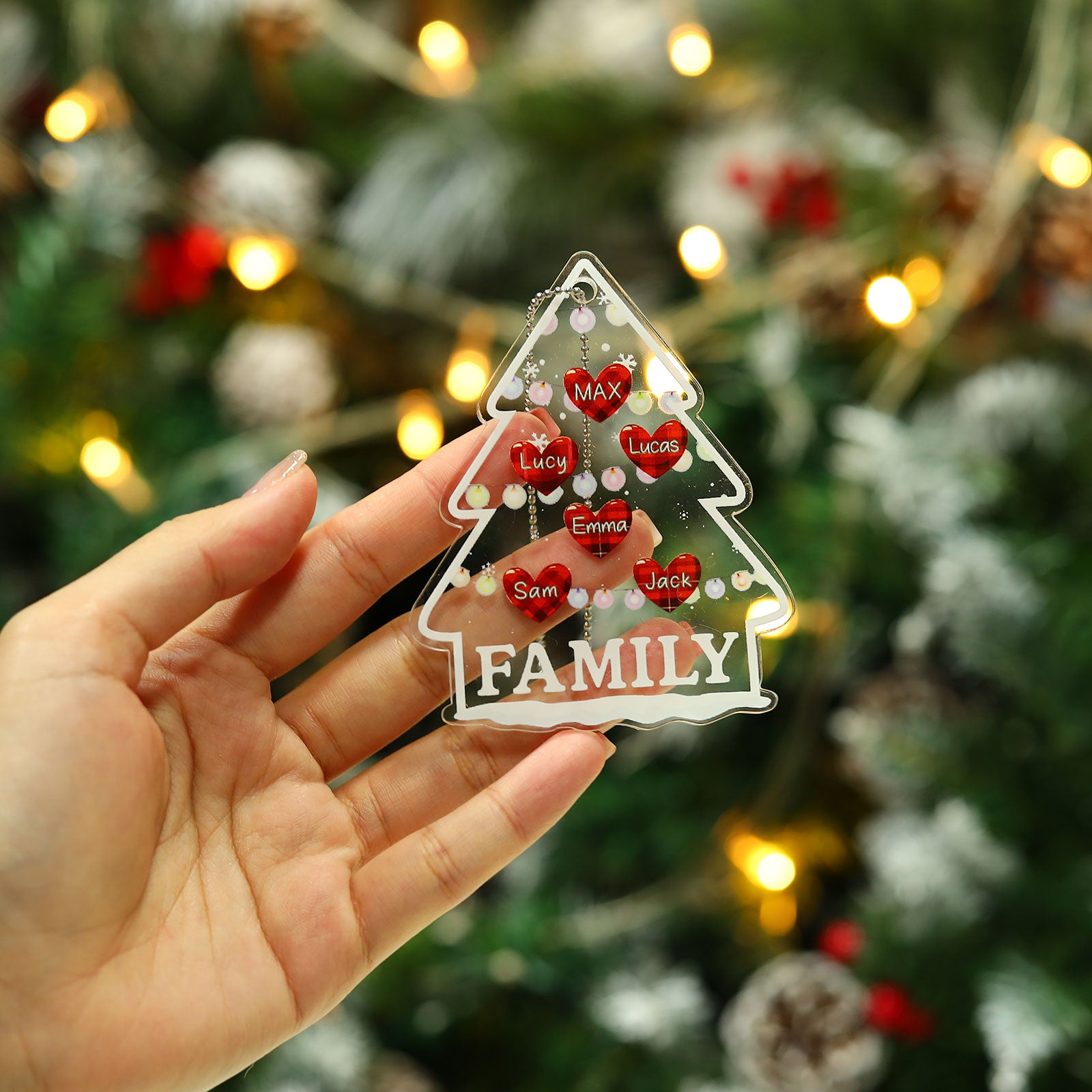 Personalised Heart Christmas Tree Ornament - handmade