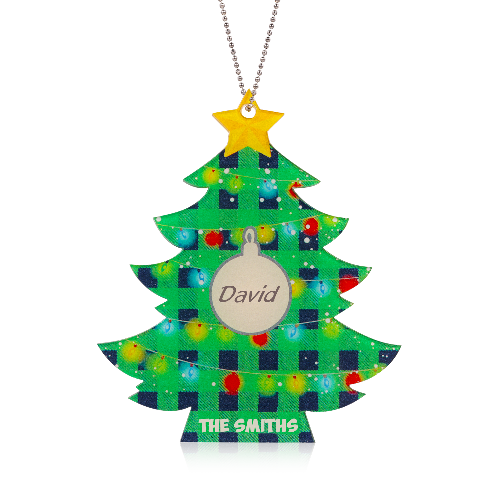Personalised Christmas Tree Ornament - handmade