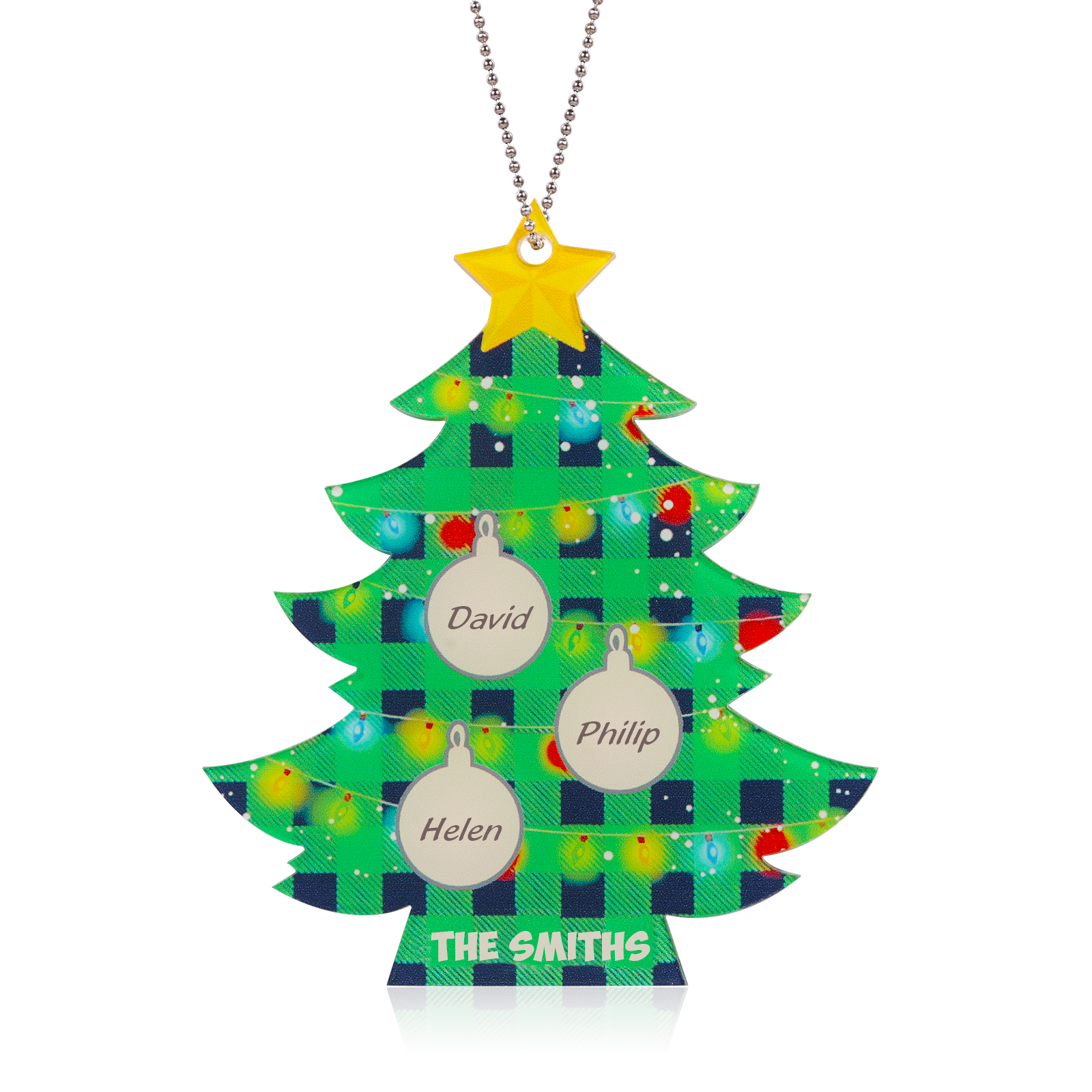 Personalised Christmas Tree Ornament - handmade