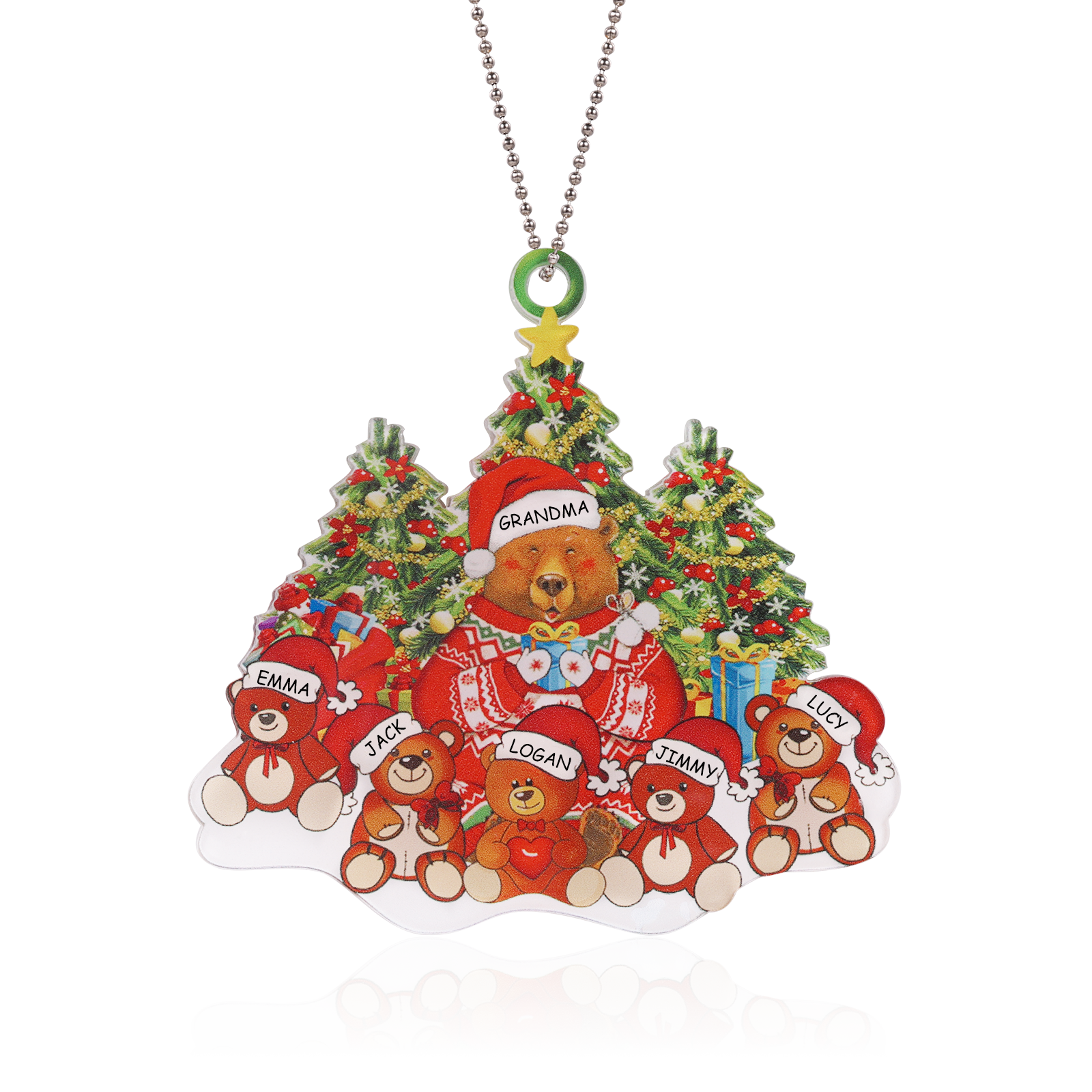 Personalised Acrylic Christmas Ornament - handmade