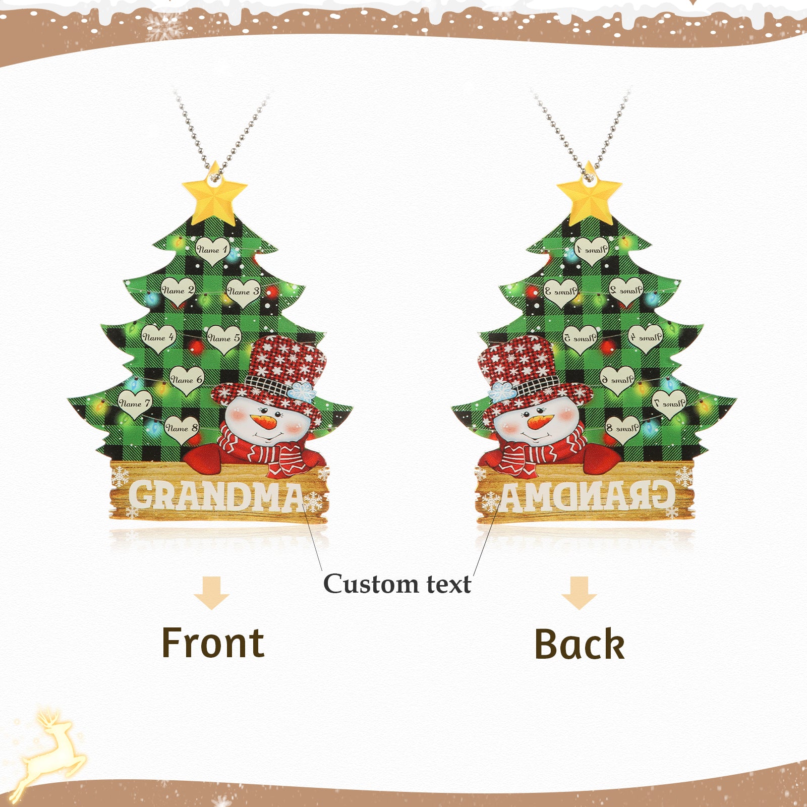 Personalised Christmas Ornament - handmade