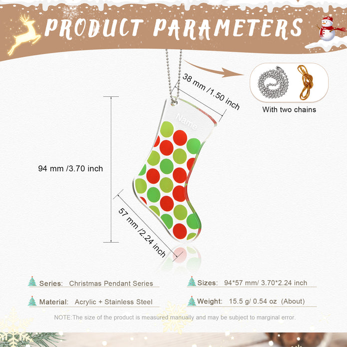 Personalised Sock Christmas Ornament - handmade