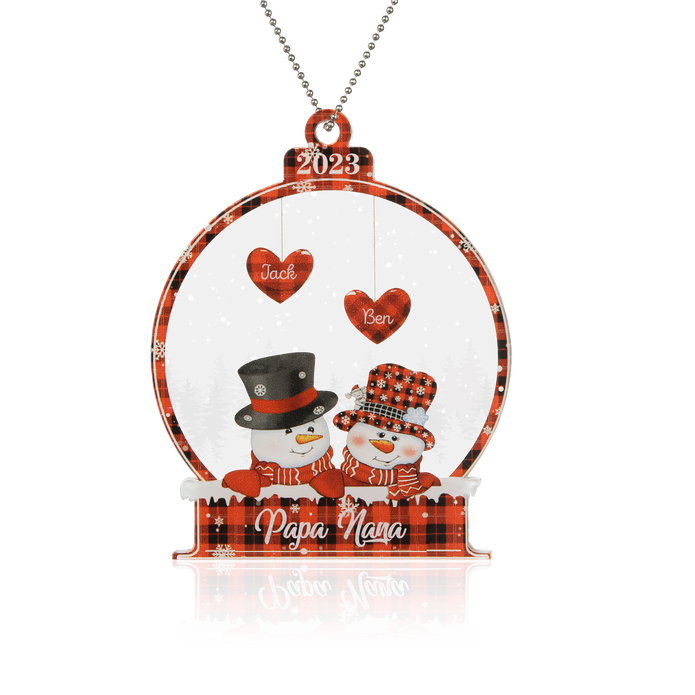 Personalised Heart Christmas Ornament - handmade