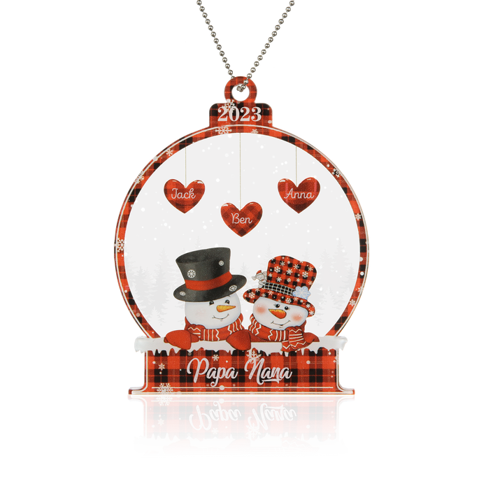Personalised Heart Christmas Ornament - handmade