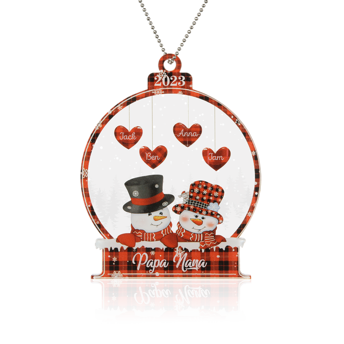 Personalised Heart Christmas Ornament - handmade