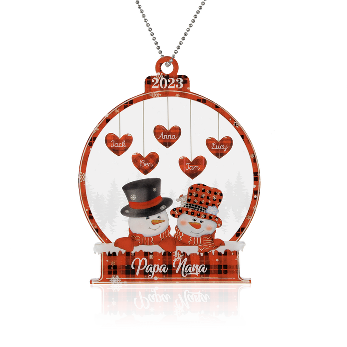 Personalised Heart Christmas Ornament - handmade