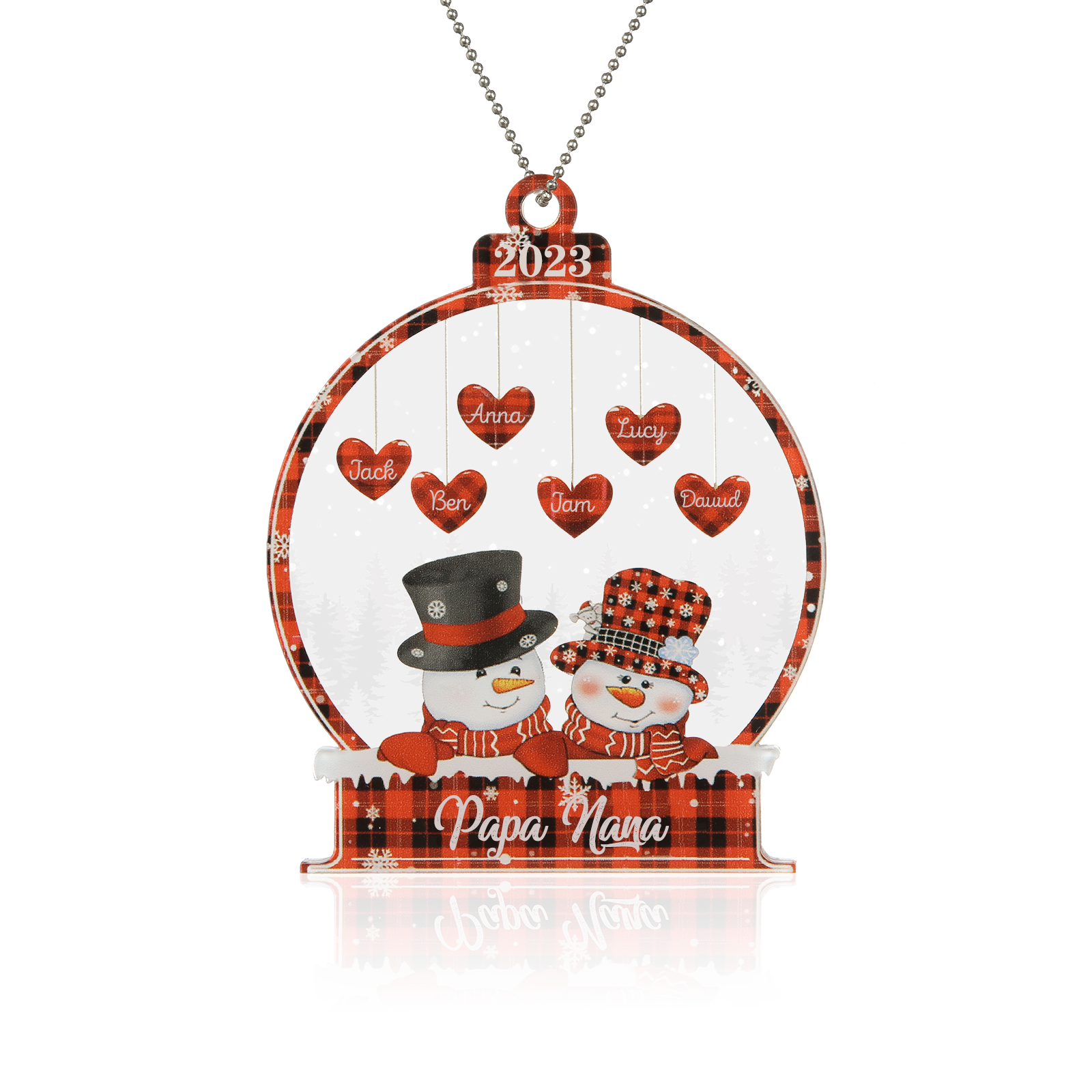 Personalised Heart Christmas Ornament - handmade
