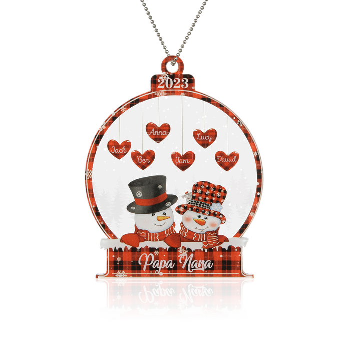 Personalised Heart Christmas Ornament - handmade