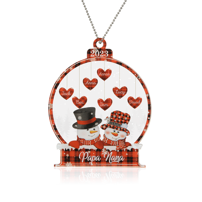 Personalised Heart Christmas Ornament - handmade