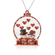 Personalised Heart Christmas Ornament - handmade