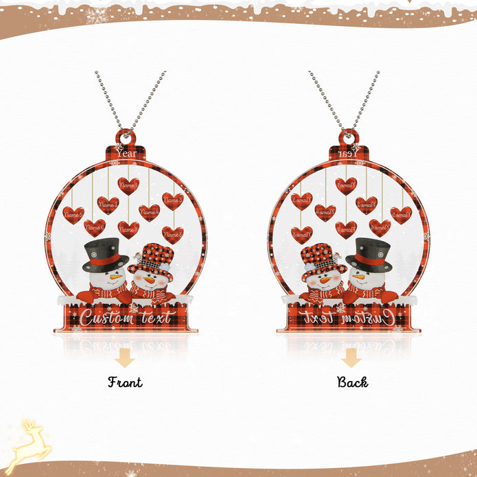 Personalised Heart Christmas Ornament - handmade