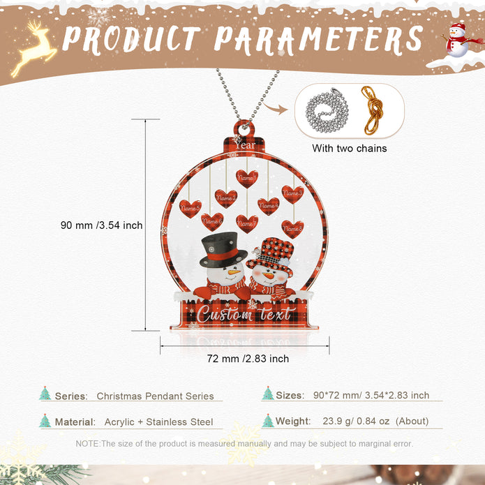 Personalised Heart Christmas Ornament - handmade