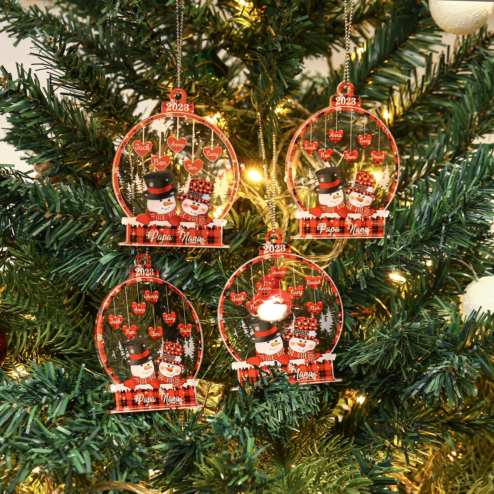 Personalised Heart Christmas Ornament - handmade