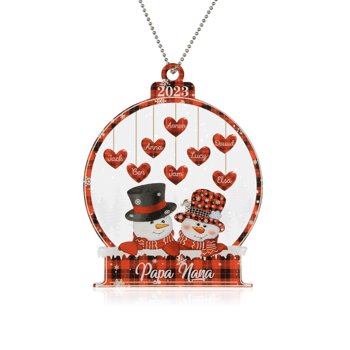 Personalised Heart Christmas Ornament - handmade