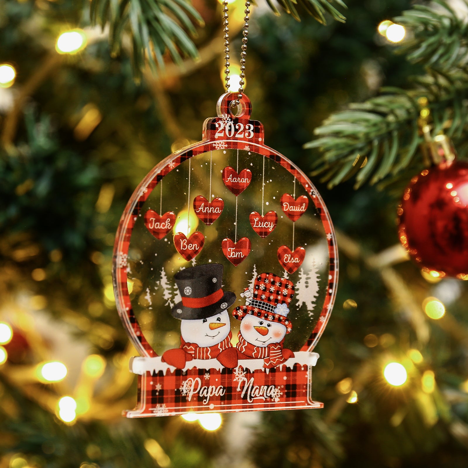 Personalised Heart Christmas Ornament - handmade