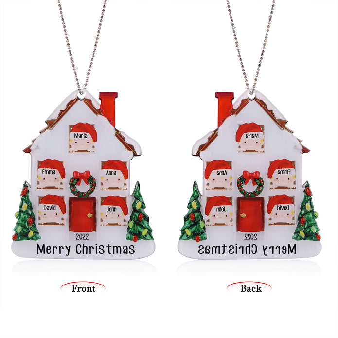Personalised House Christmas Ornament - handmade