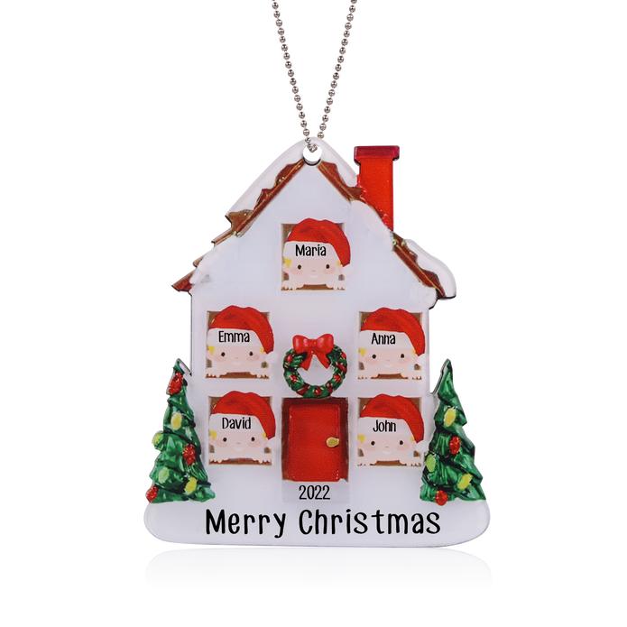 Personalised House Christmas Ornament - handmade