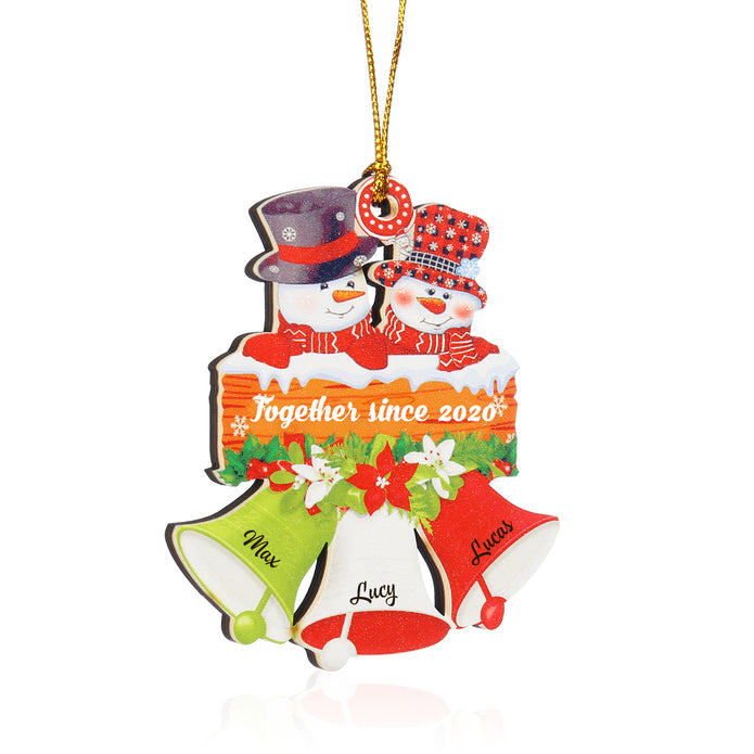 Personalised Snowman Christmas Ornament - handmade