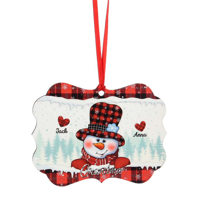 Personalised Snowman Christmas Ornament - handmade