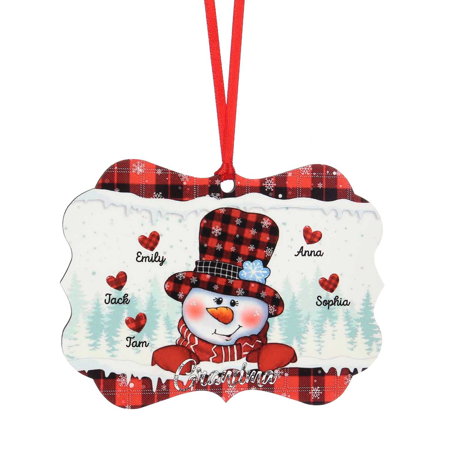 Personalised Snowman Christmas Ornament - handmade