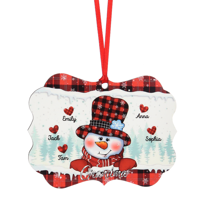 Personalised Snowman Christmas Ornament - handmade