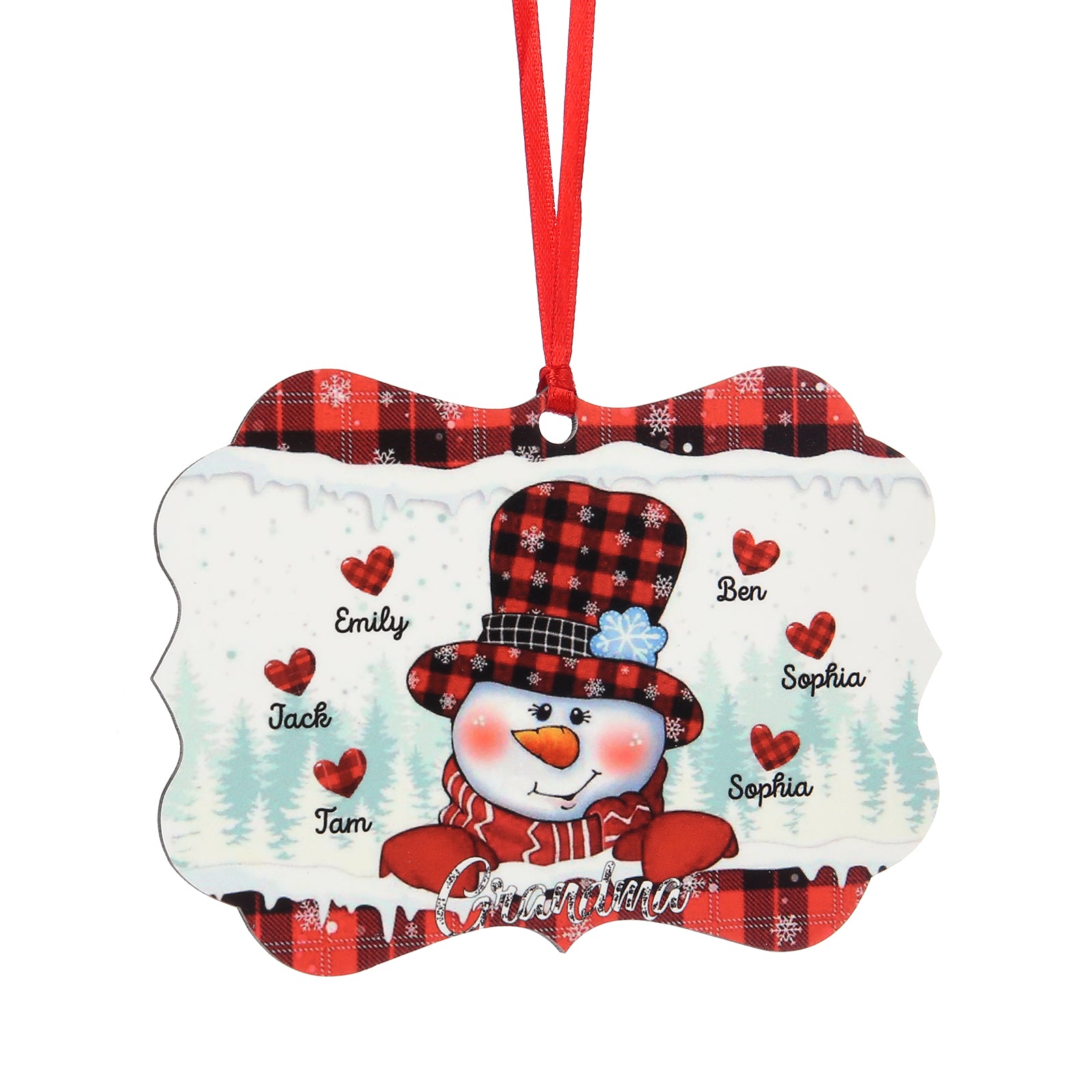 Personalised Snowman Christmas Ornament - handmade