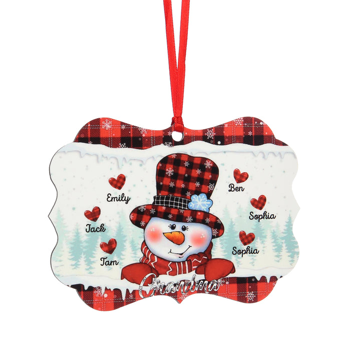 Personalised Snowman Christmas Ornament - handmade