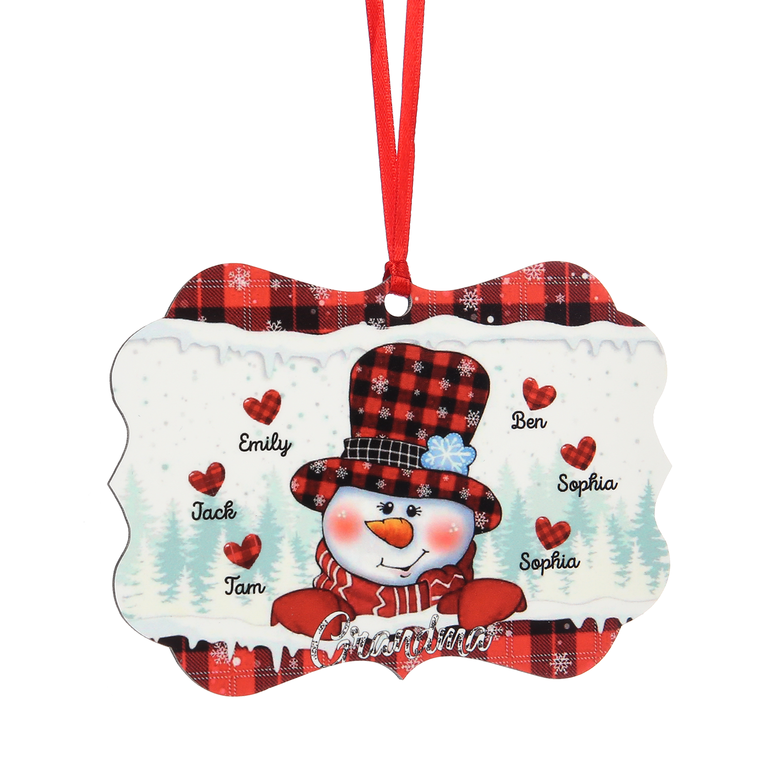 Personalised Snowman Christmas Ornament - handmade