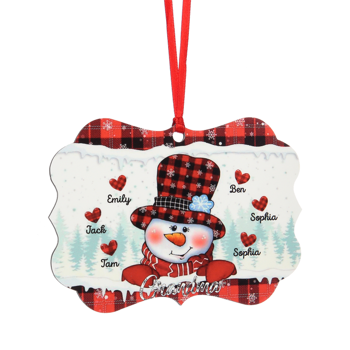 Personalised Snowman Christmas Ornament - handmade