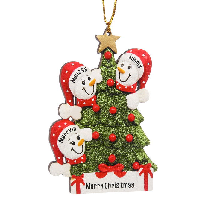 Personalised Snowman Christmas Ornament - handmade