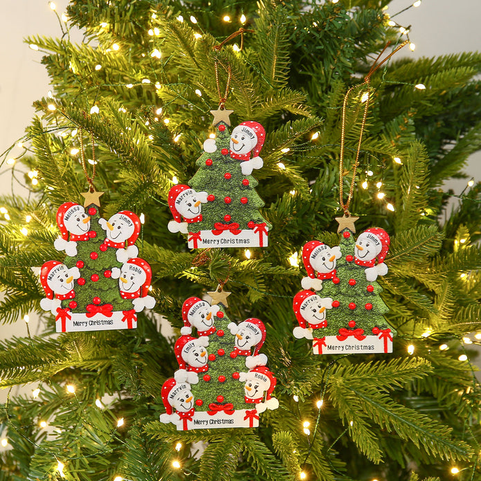 Personalised Snowman Christmas Ornament - handmade