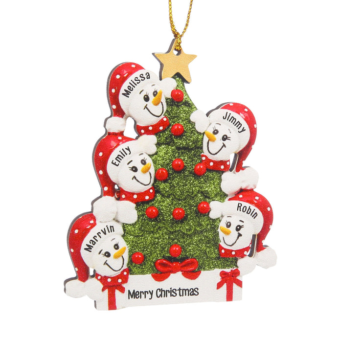 Personalised Snowman Christmas Ornament - handmade