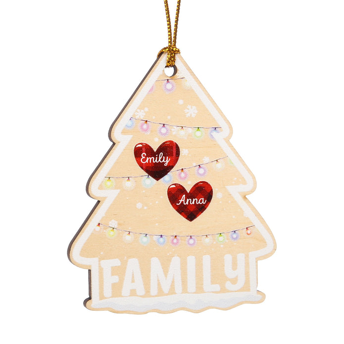 Personalised Heart Christmas Tree Ornament - handmade