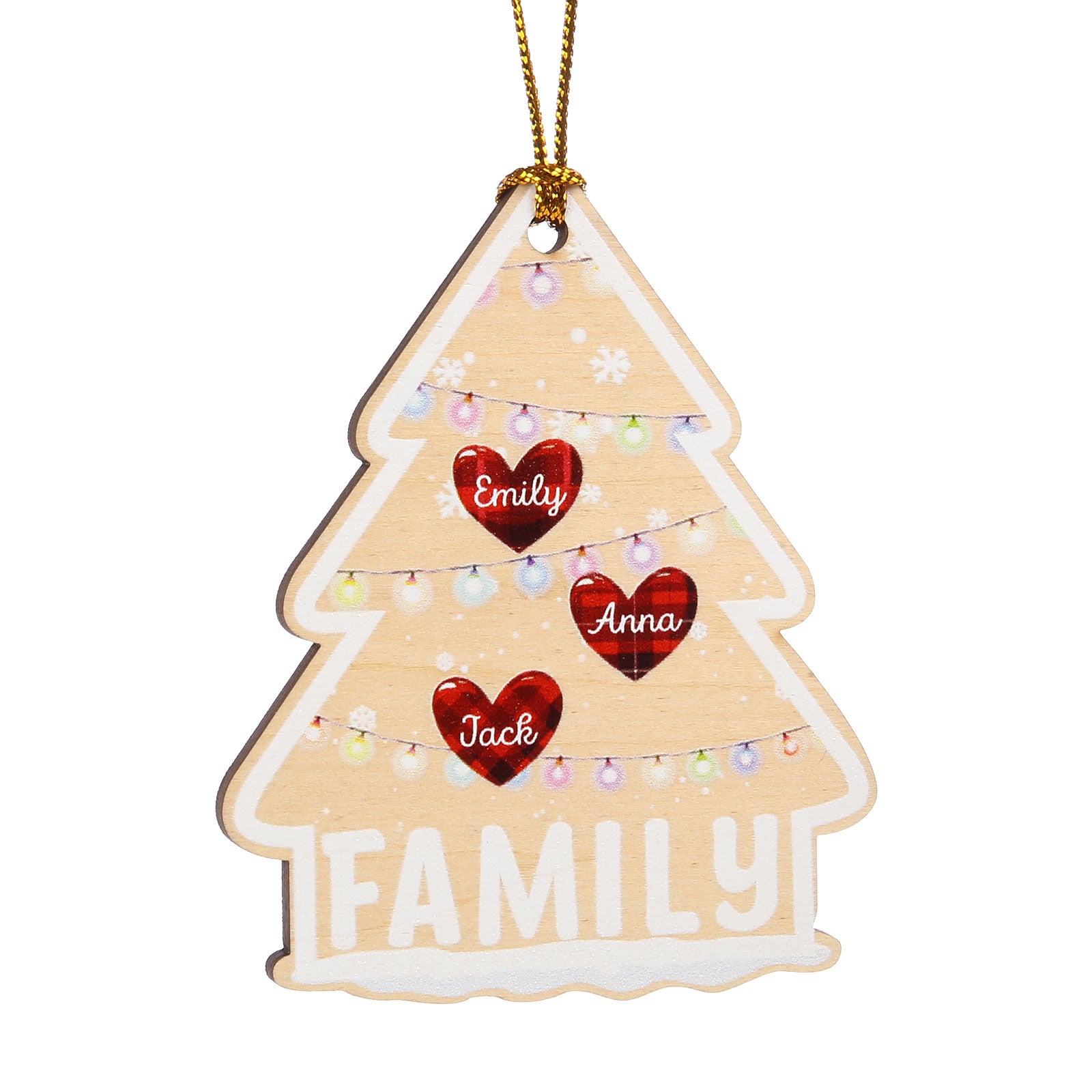 Personalised Heart Christmas Tree Ornament - handmade
