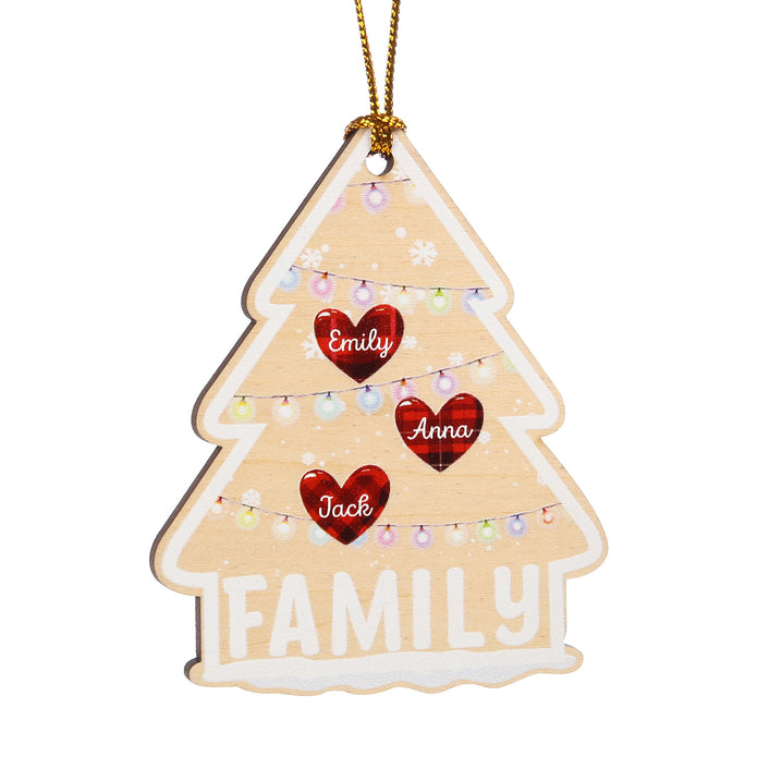 Personalised Heart Christmas Tree Ornament - handmade