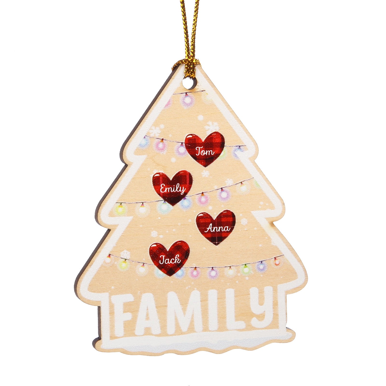 Personalised Heart Christmas Tree Ornament - handmade