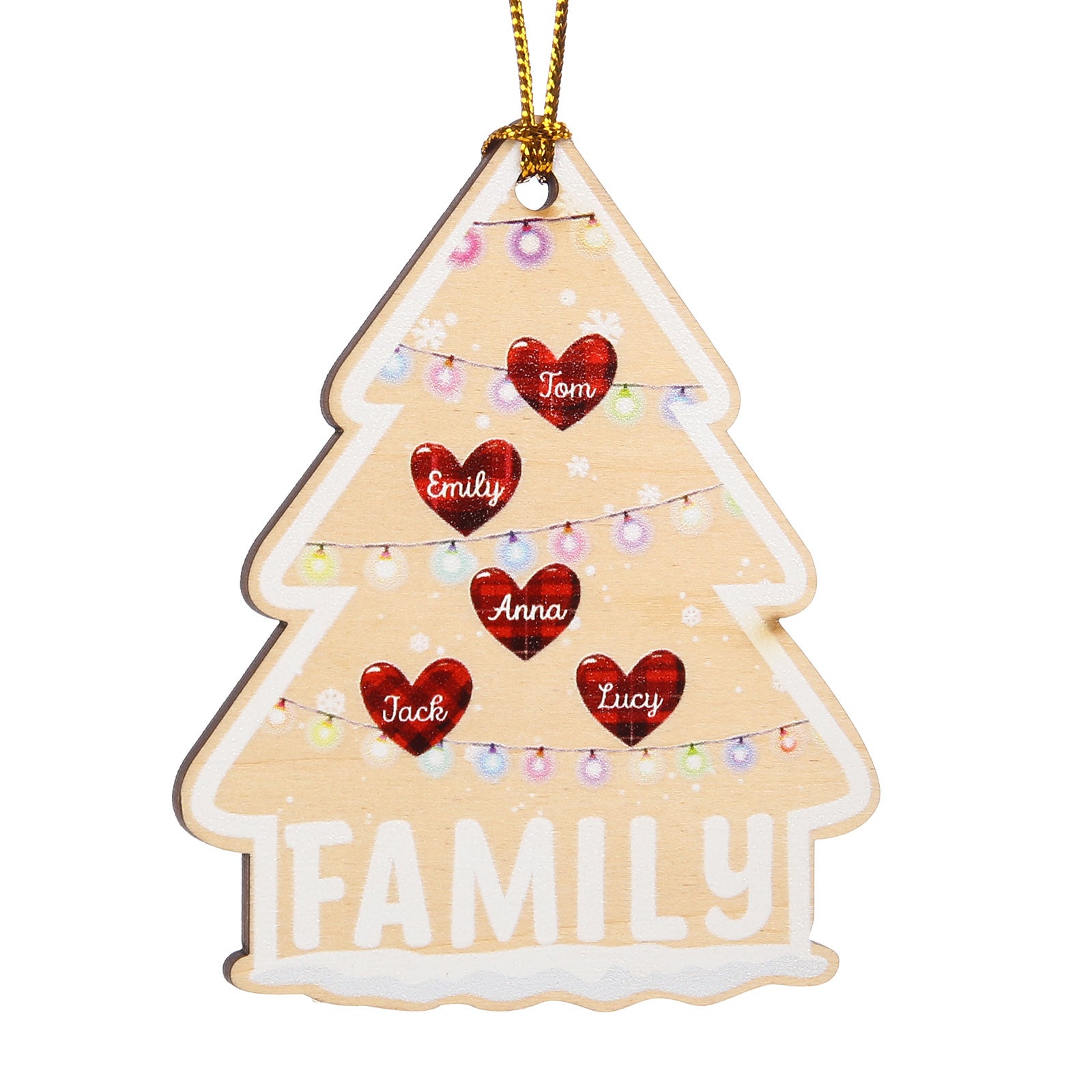 Personalised Heart Christmas Tree Ornament - handmade