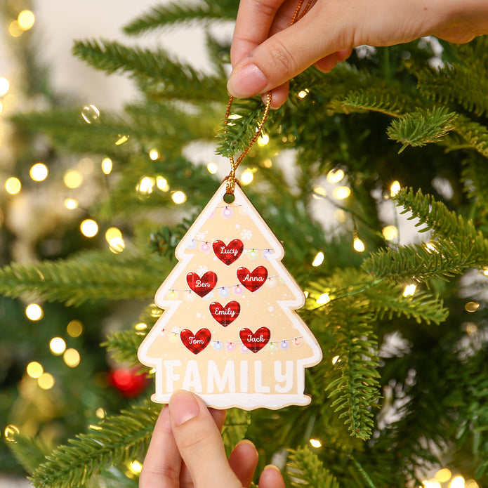 Personalised Heart Christmas Tree Ornament - handmade