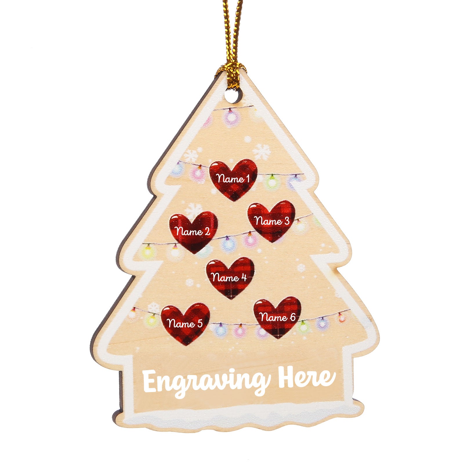 Personalised Heart Christmas Tree Ornament - handmade