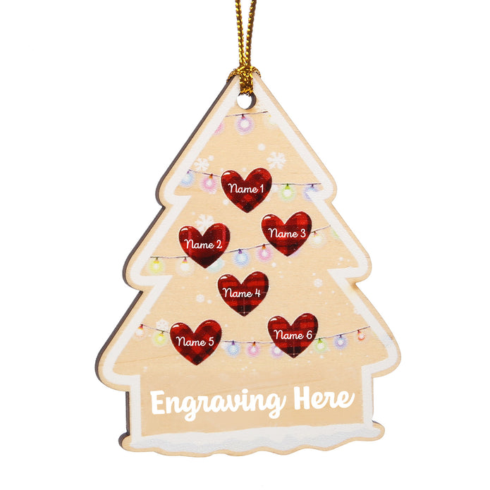 Personalised Heart Christmas Tree Ornament - handmade