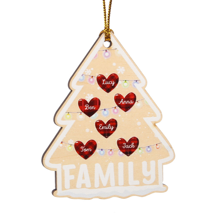 Personalised Heart Christmas Tree Ornament - handmade