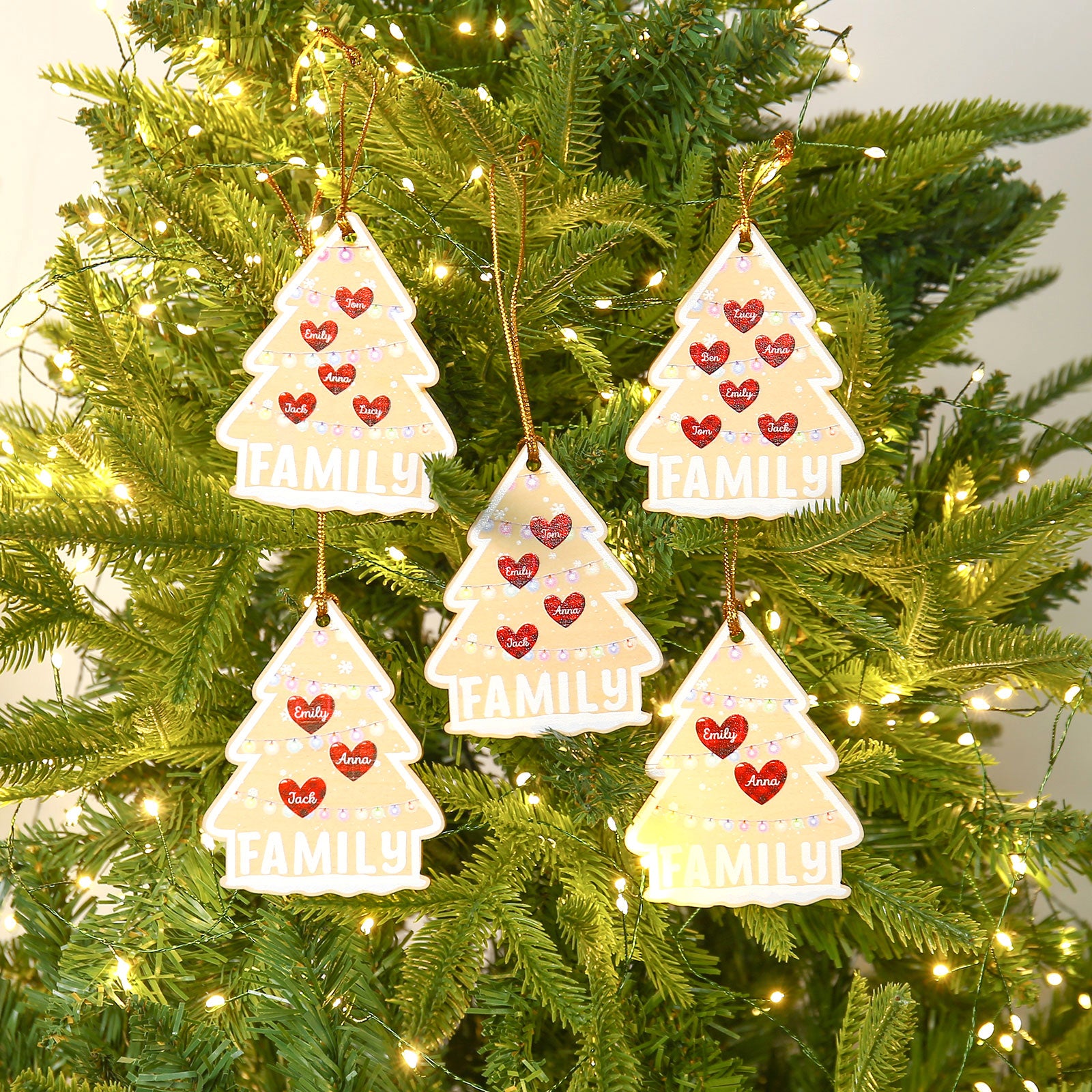 Personalised Heart Christmas Tree Ornament - handmade