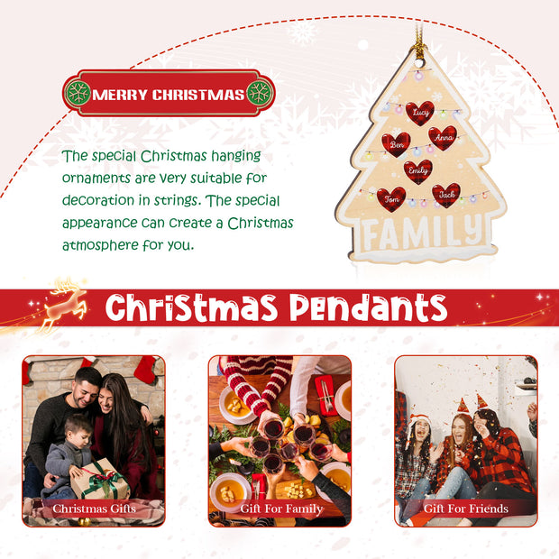 Personalised Heart Christmas Tree Ornament - handmade